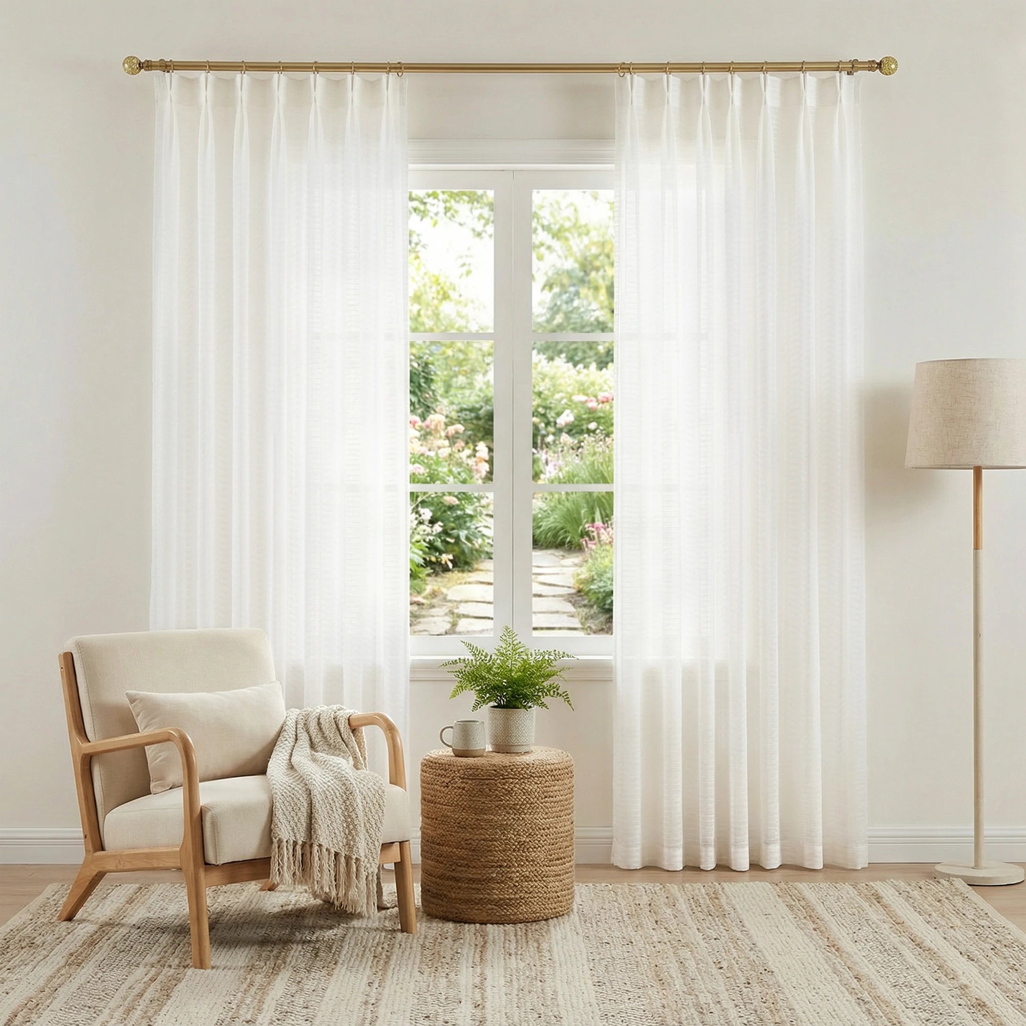 Sheila Cotton Semi Sheer Curtains