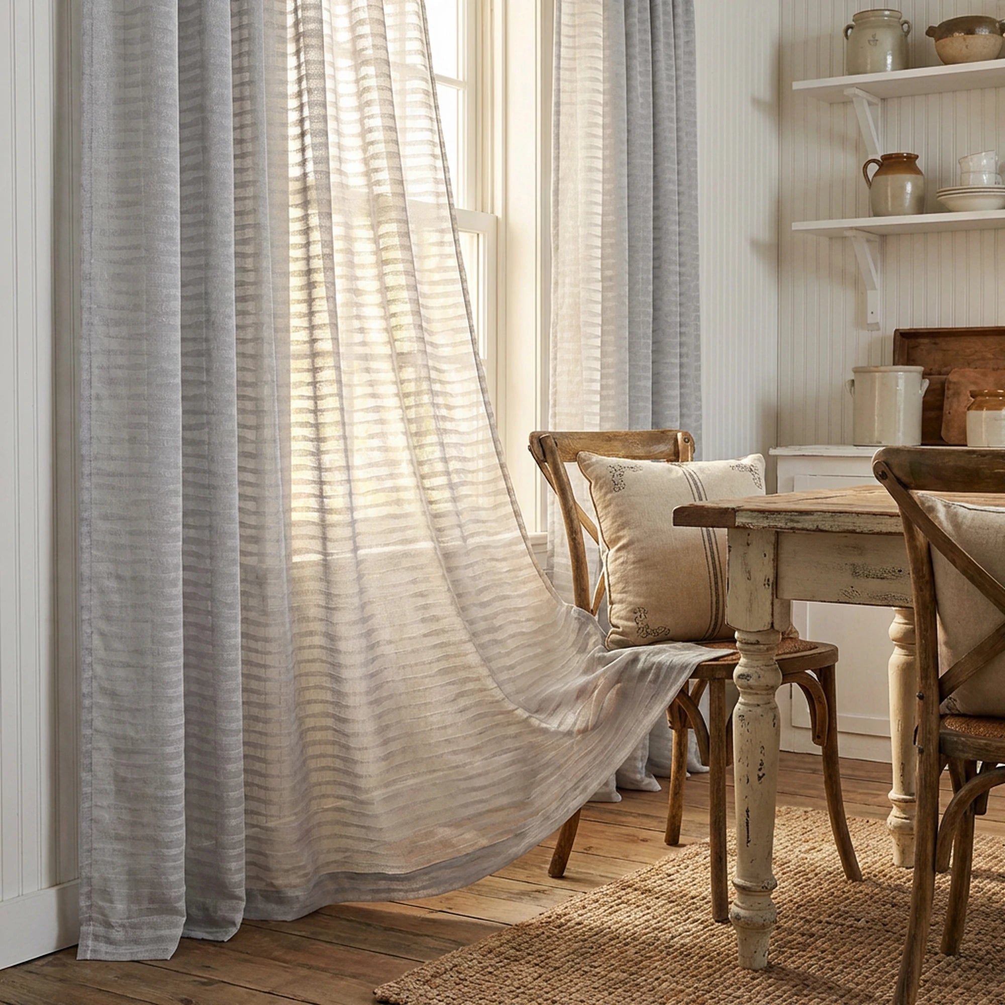 Sheila Cotton Semi Sheer Curtains