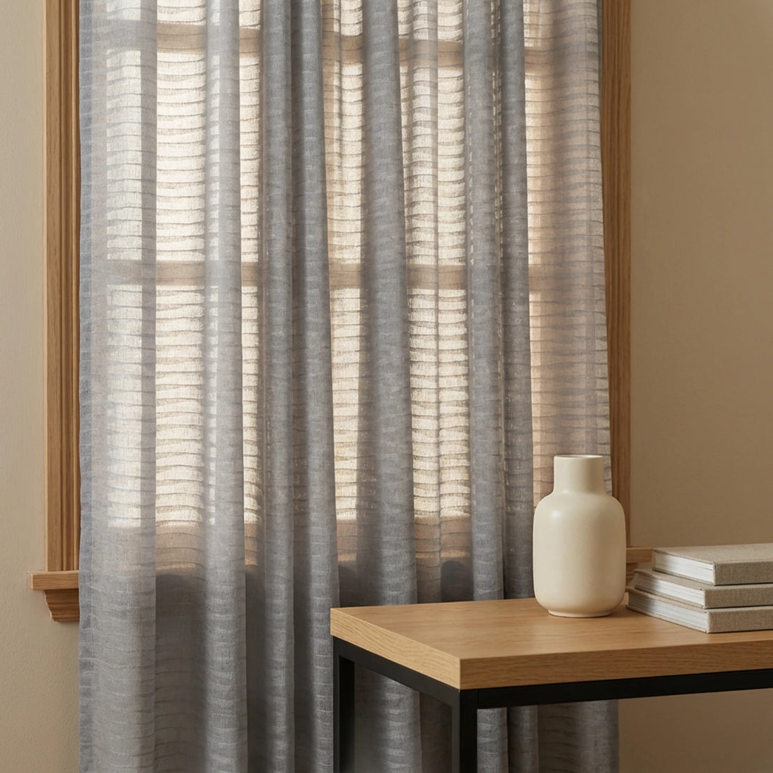 Sheila Cotton Semi Sheer Curtains