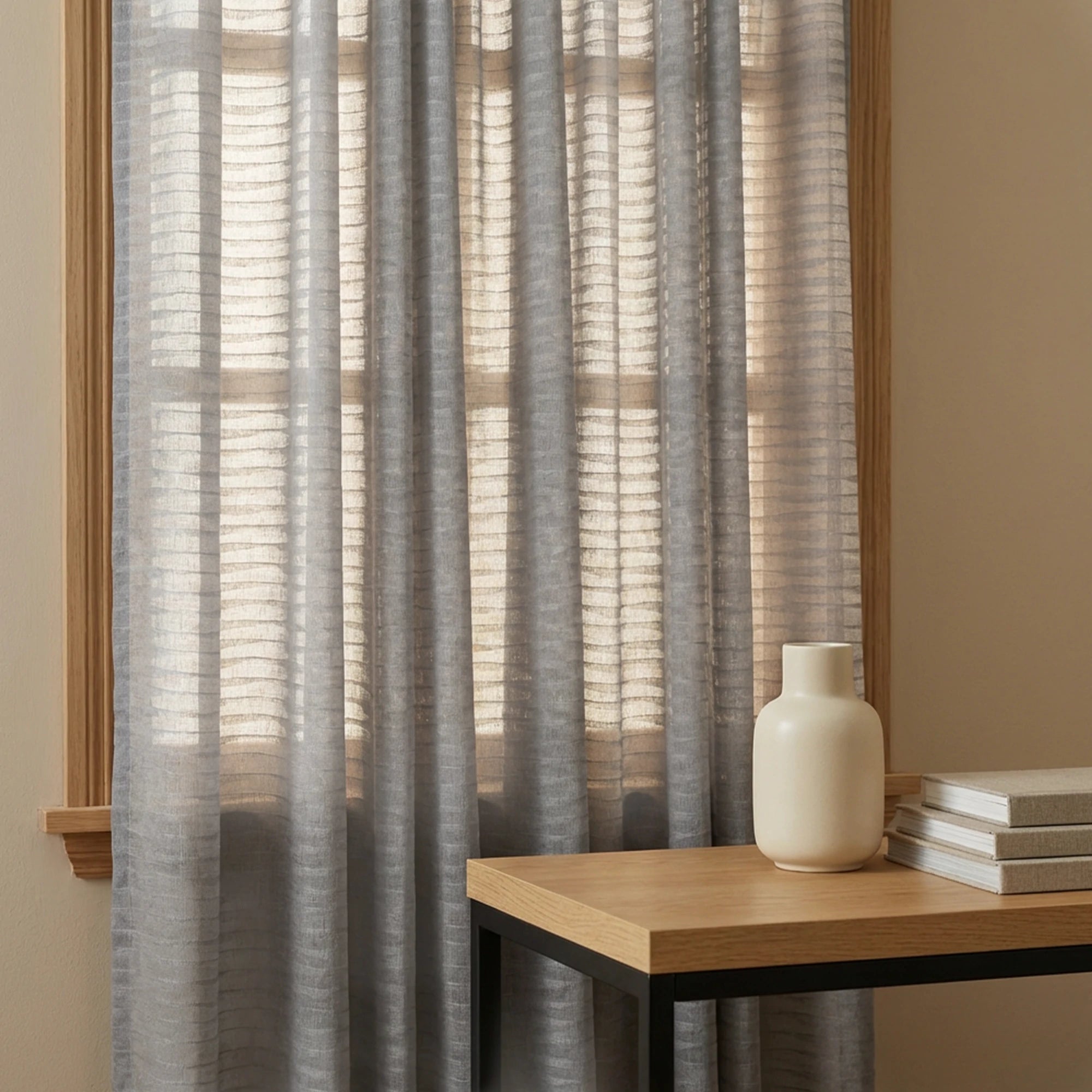 Sheila Cotton Semi Sheer Curtains