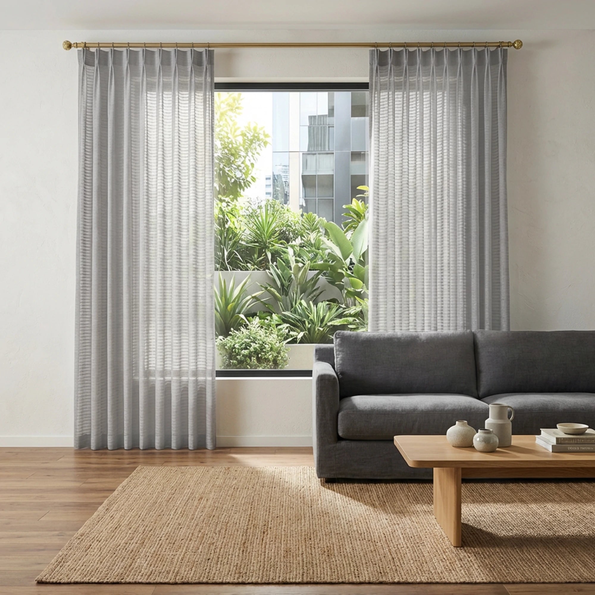 Sheila Cotton Semi Sheer Curtains
