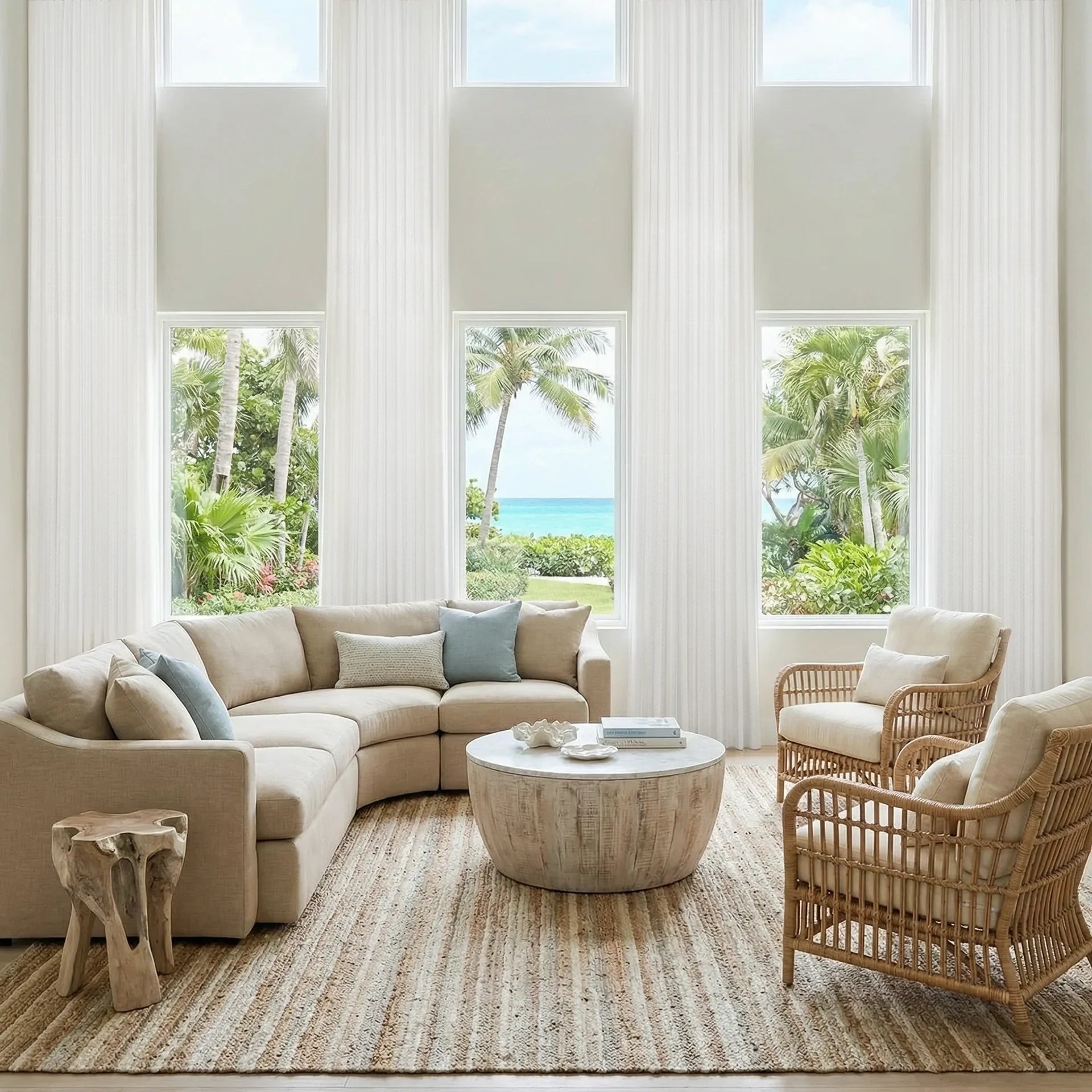 Sheila Cotton Semi Sheer Curtains