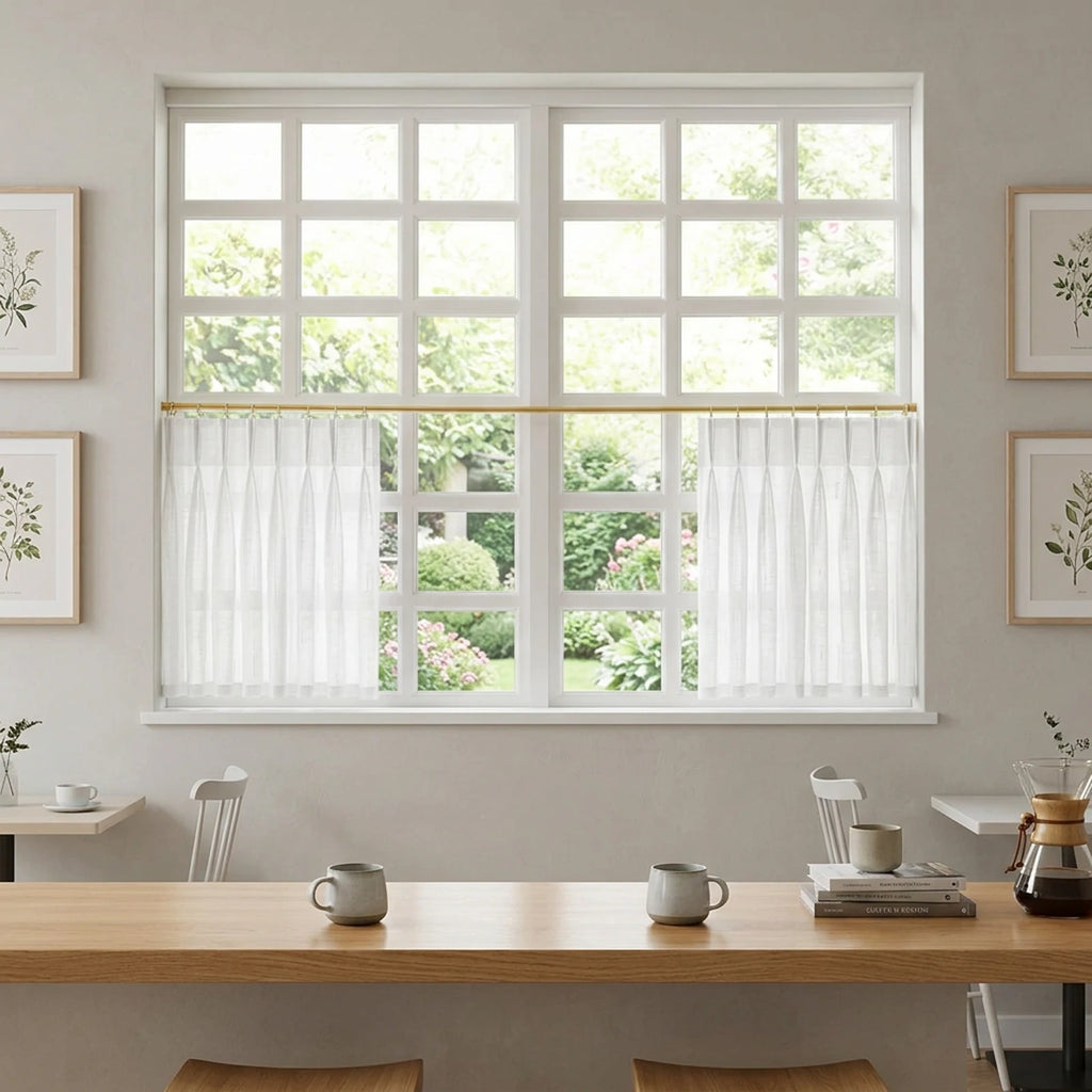 Ayla Semi Sheer Cafe Curtains