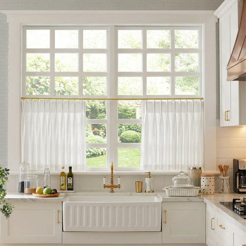 Sherry Semi Sheer Cafe Curtains