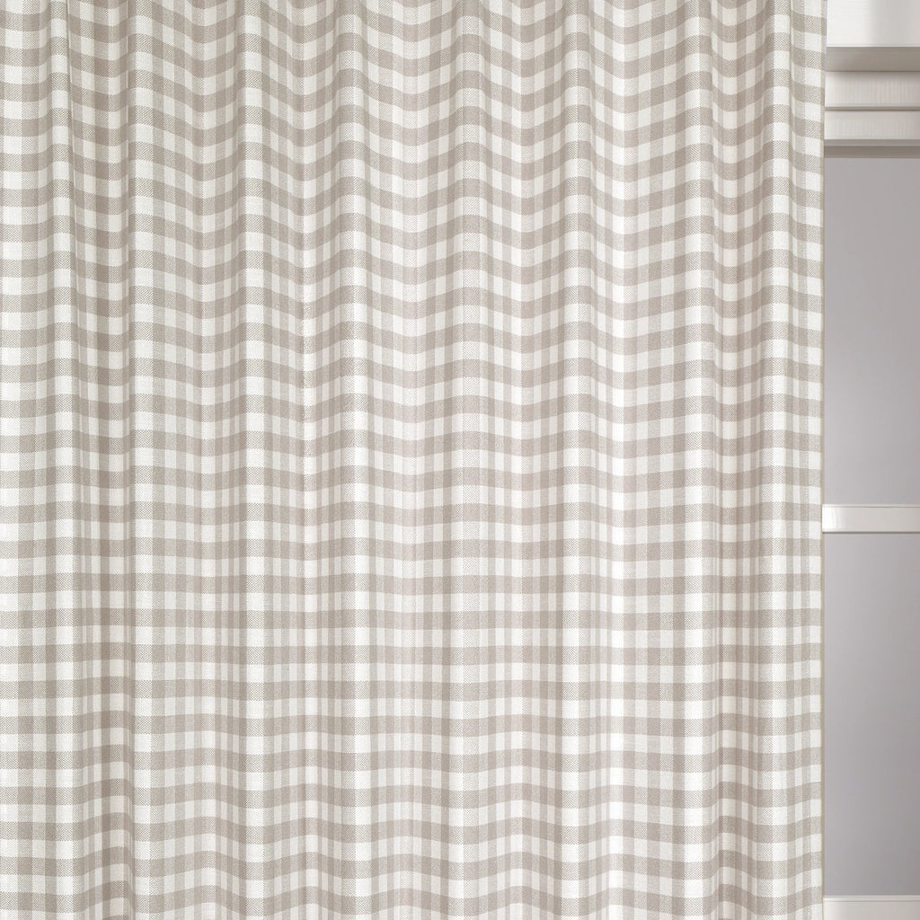 Simon Plaid Linen Textured Curtains