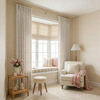 Simon Plaid Linen Textured Curtains