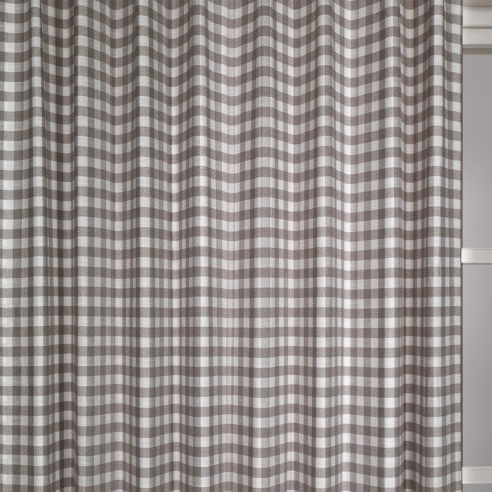 Simon Plaid Linen Textured Curtains
