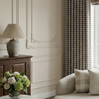 Simon Plaid Linen Textured Curtains