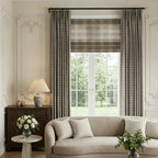 Simon Plaid Linen Textured Curtains