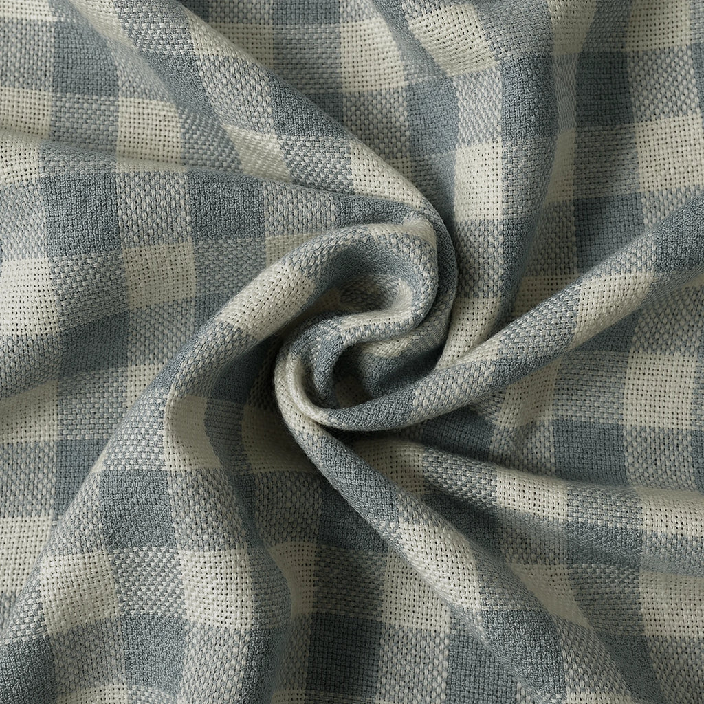 Simon Plaid Linen Textured Curtains