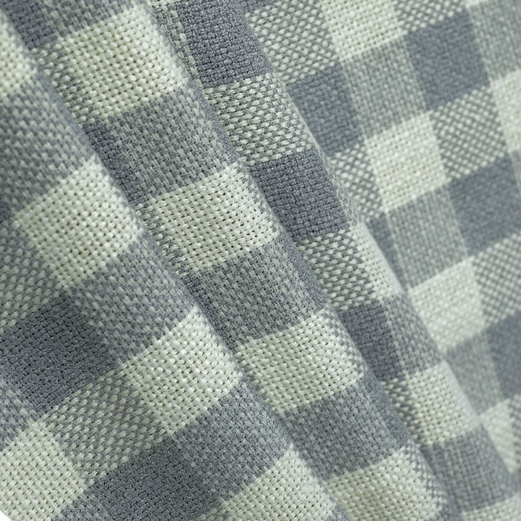 Simon Plaid Linen Textured Curtains