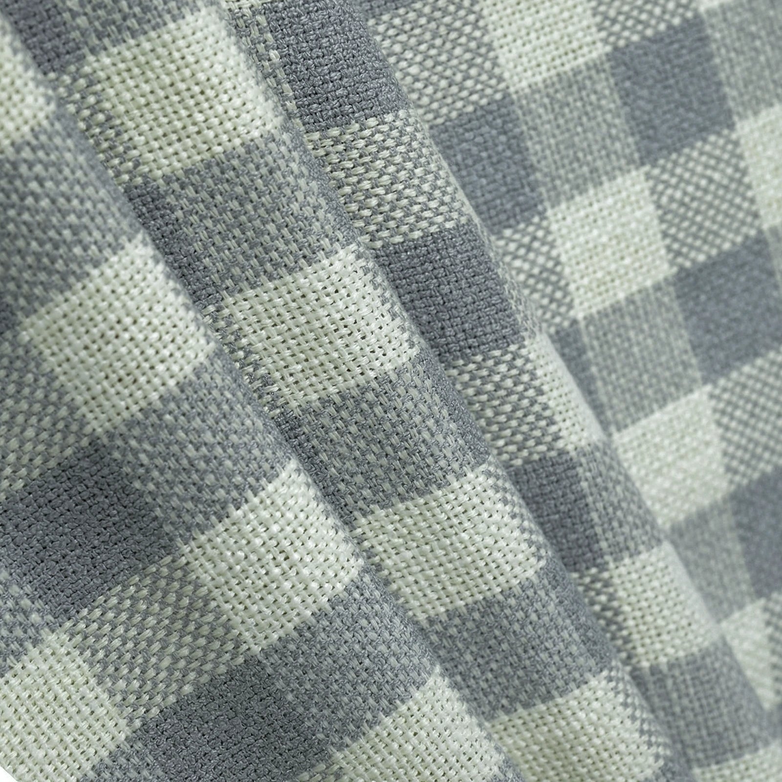 Simon Plaid Linen Textured Curtains
