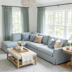 Simon Plaid Linen Textured Curtains