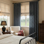 Simon Plaid Linen Textured Curtains