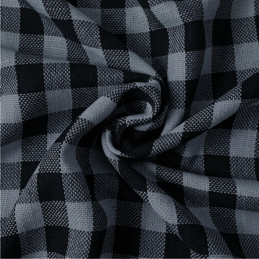 Simon Plaid Linen Textured Curtains