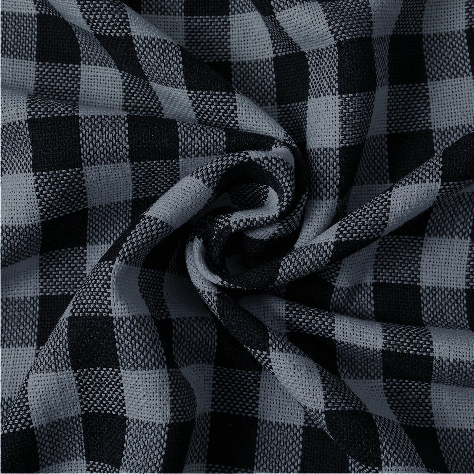 Simon Plaid Linen Textured Curtains