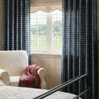 Simon Plaid Linen Textured Curtains