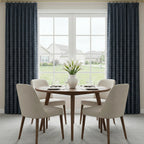 Simon Plaid Linen Textured Curtains