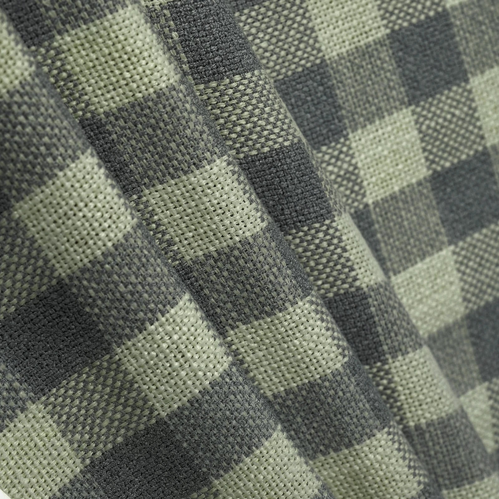 Simon Plaid Linen Textured Curtains