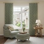 Simon Plaid Linen Textured Curtains