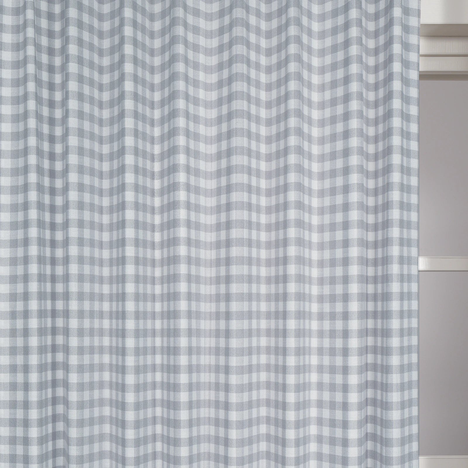 Simon Plaid Linen Textured Curtains