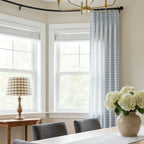 Simon Plaid Linen Textured Curtains