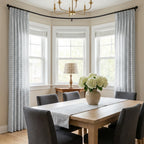 Simon Plaid Linen Textured Curtains