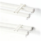 Custom Curtain White Tracks Dual Track Bars