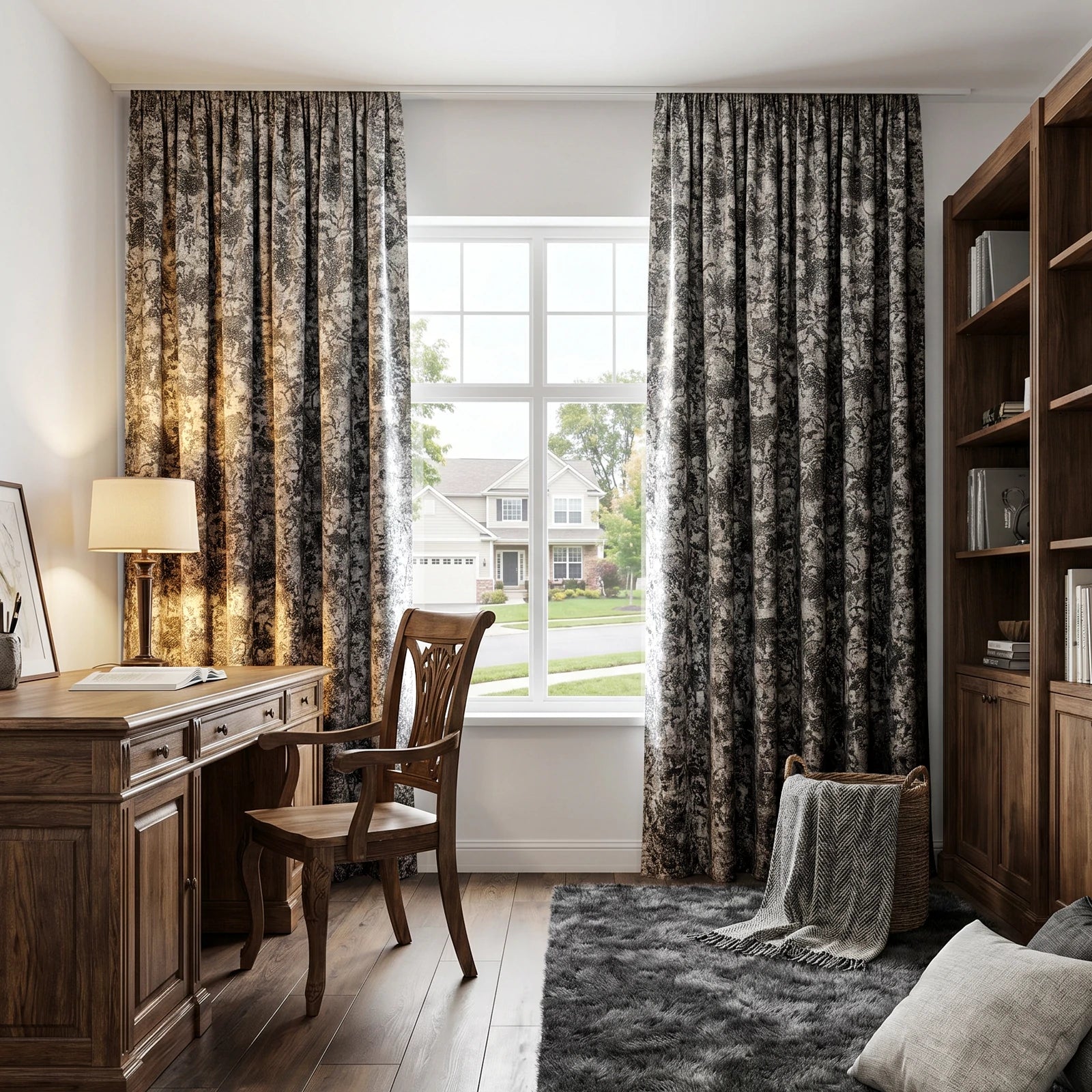 Winslow Floral Jacquard  Curtains