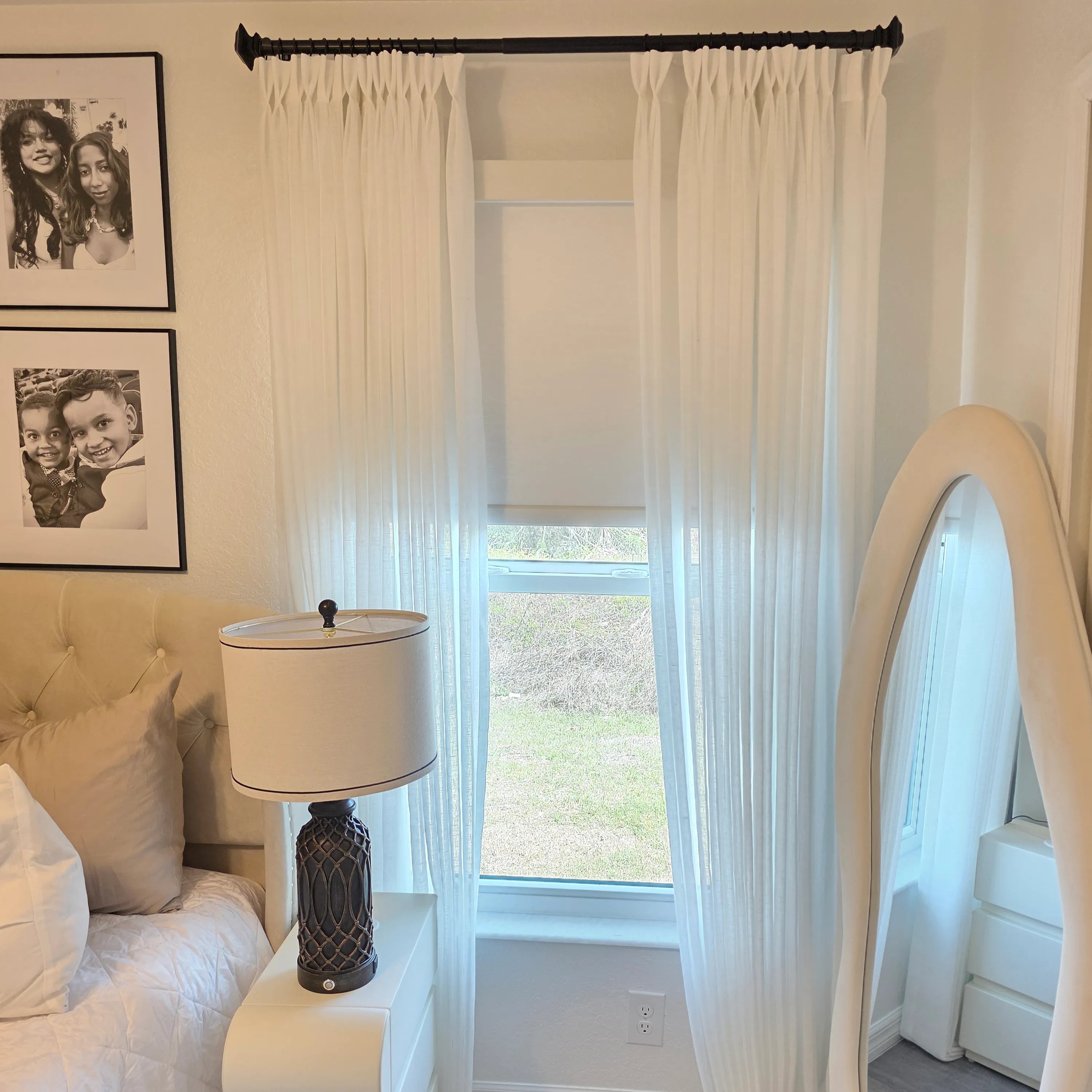 Fern Cotton Semi Sheer Curtains