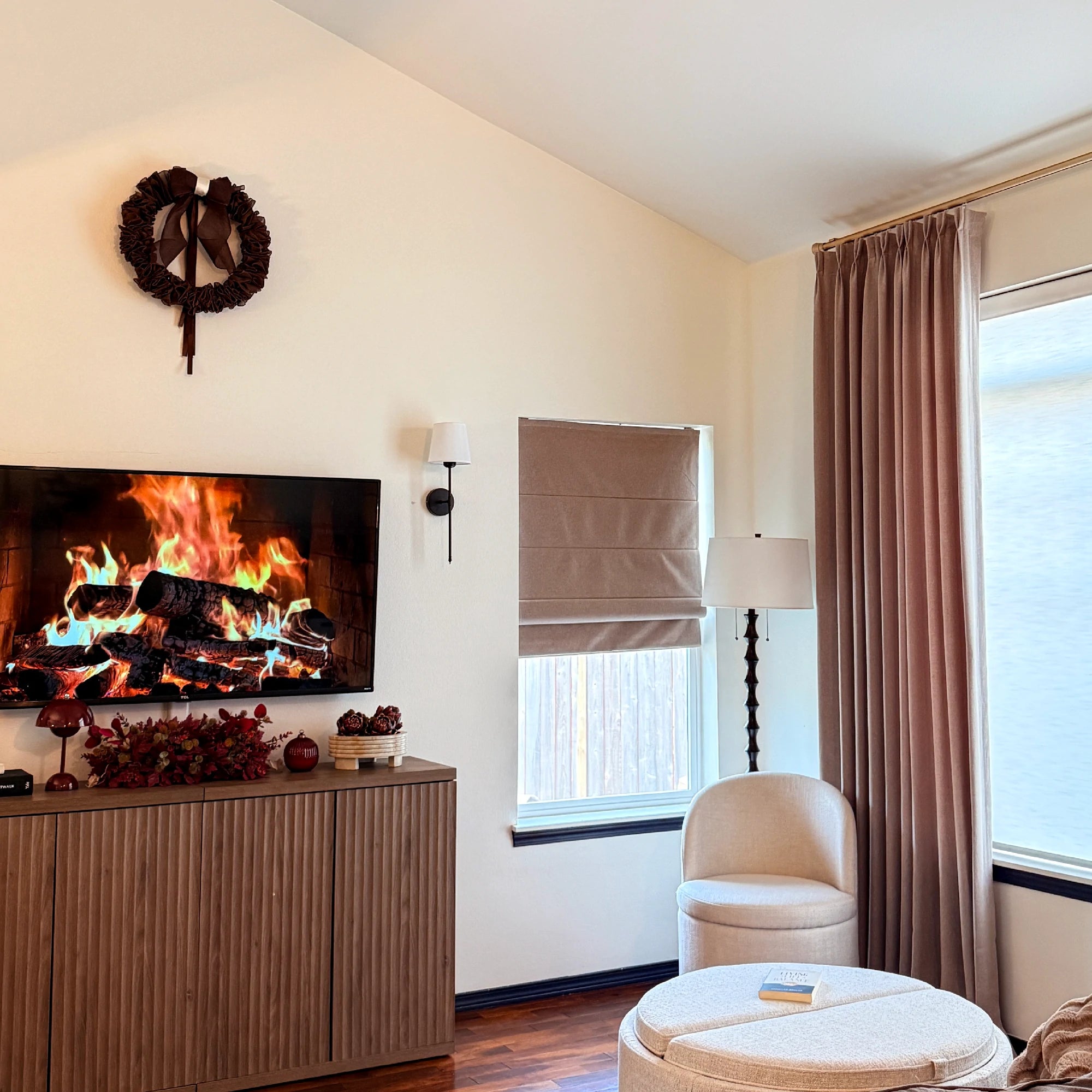 Orion Linen Look 100% Blackout Roman Shades