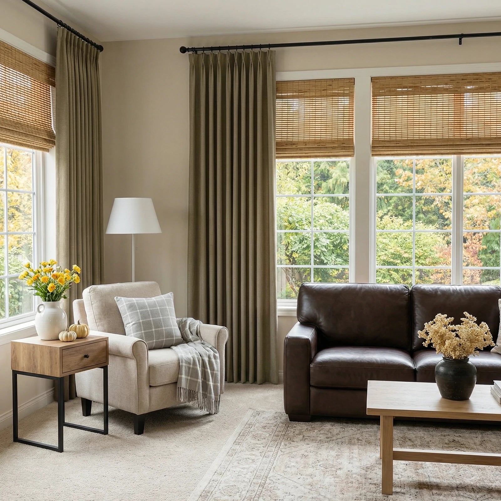 Henry  Linen Cotton Look Curtains