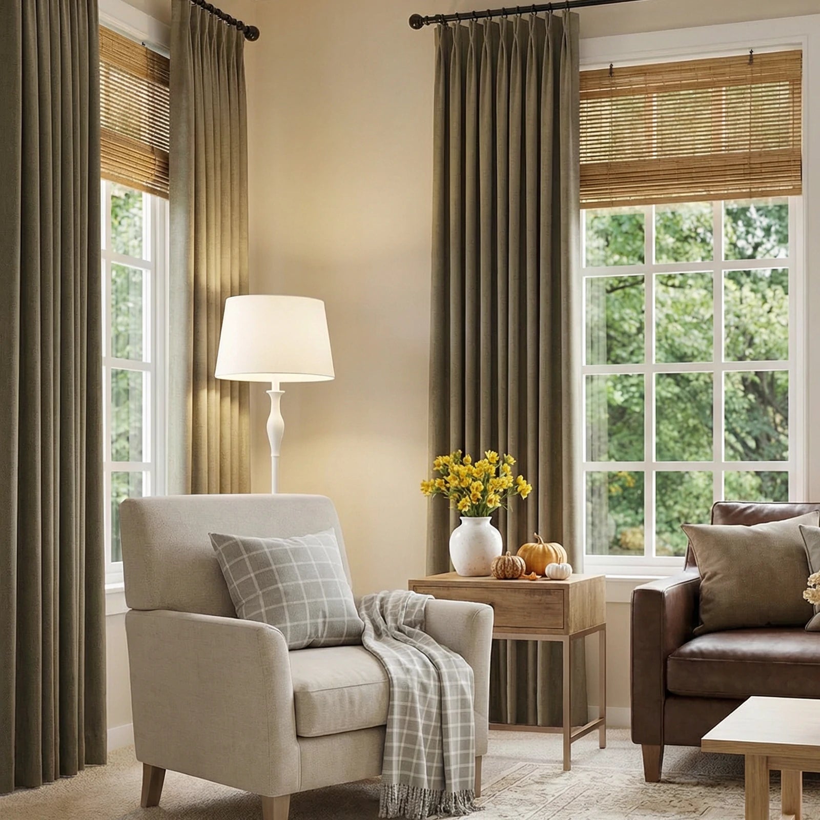 Henry  Linen Cotton Look Curtains