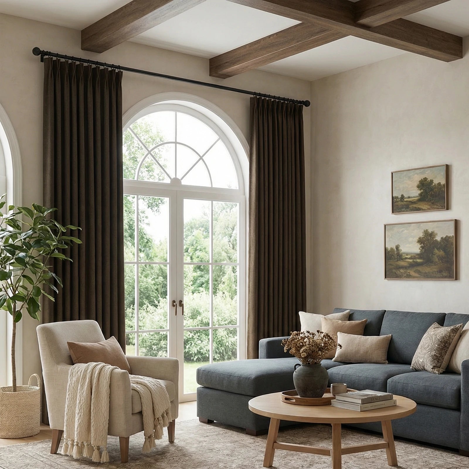 Henry  Linen Cotton Look Curtains