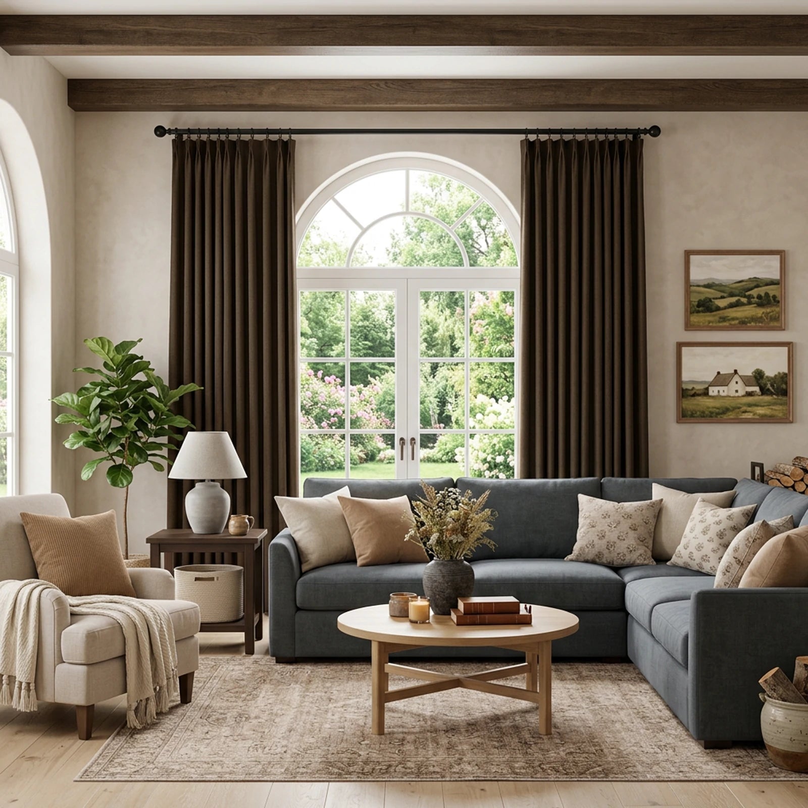 Henry  Linen Cotton Look Curtains