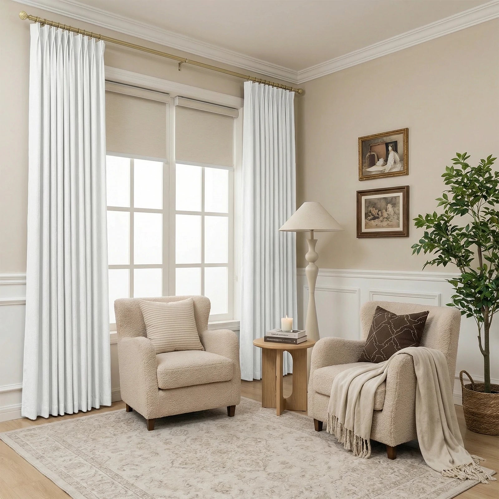 Henry  Linen Cotton Look Curtains