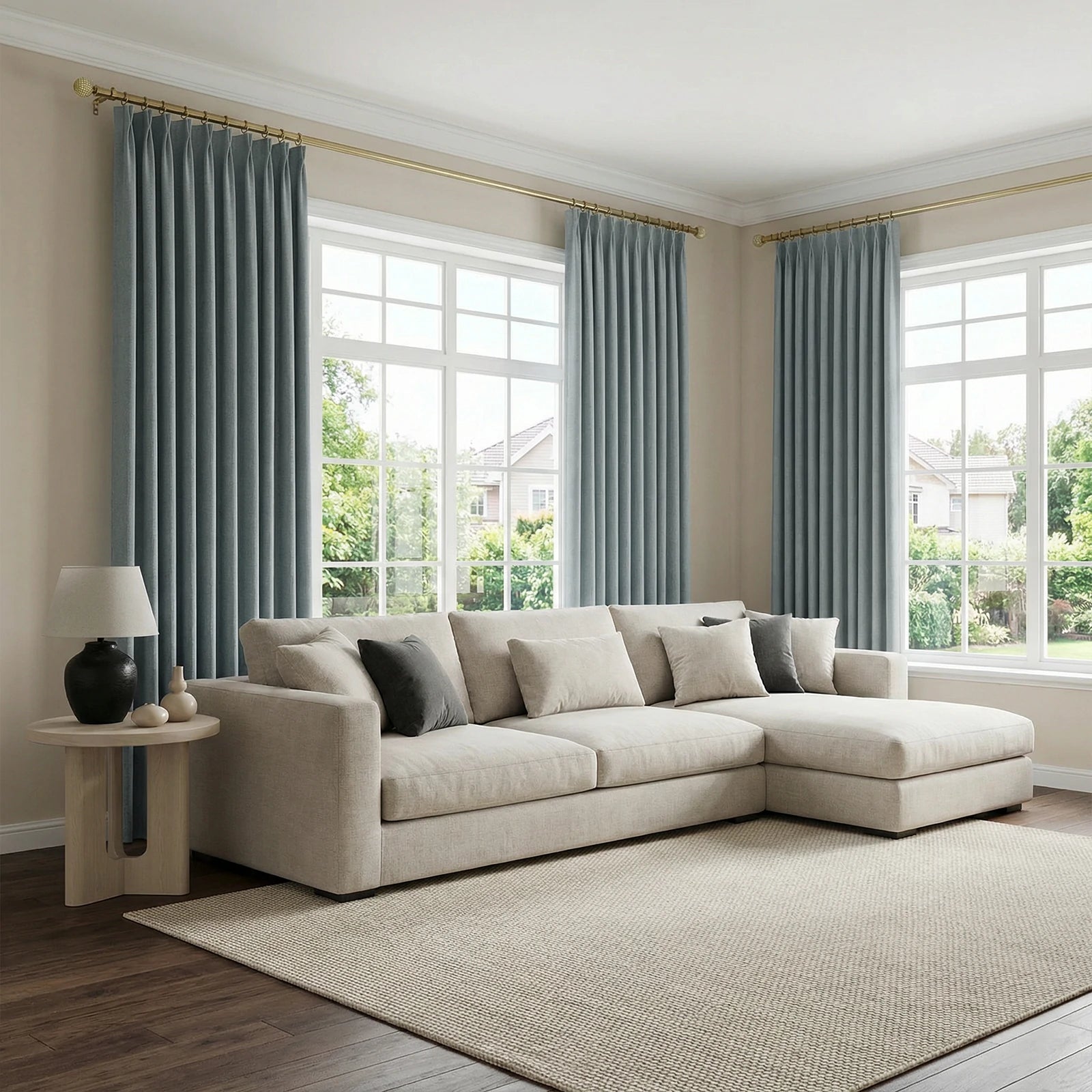 Henry  Linen Cotton Look Curtains