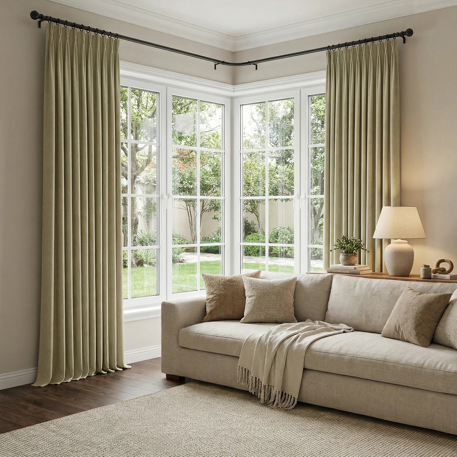 Henry  Linen Cotton Look Curtains