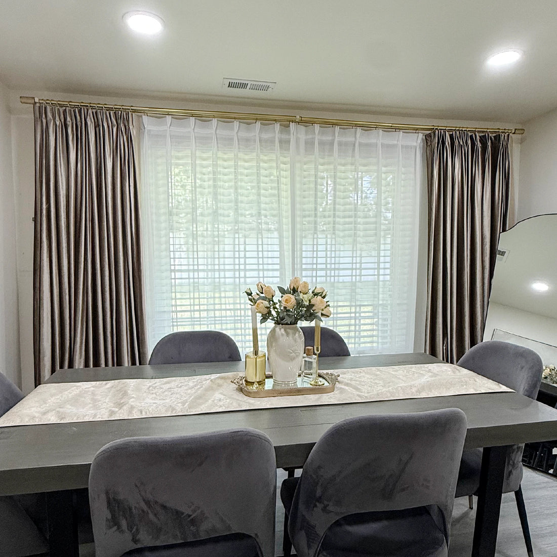 Lisa Extra Long & Wide Semi Sheer Curtains