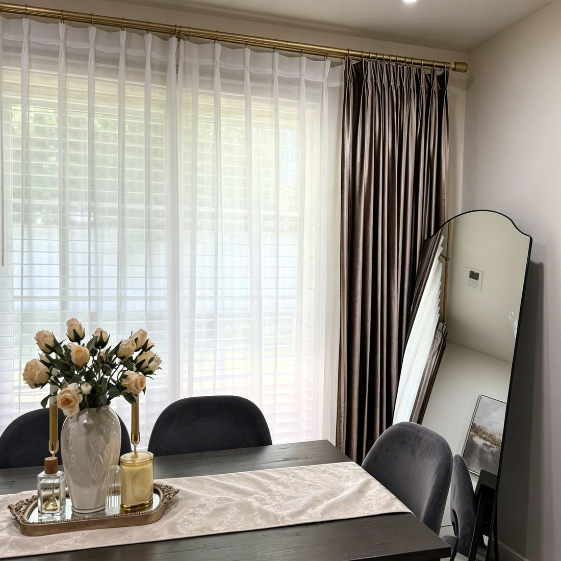 Lisa Extra Long & Wide Semi Sheer Curtains
