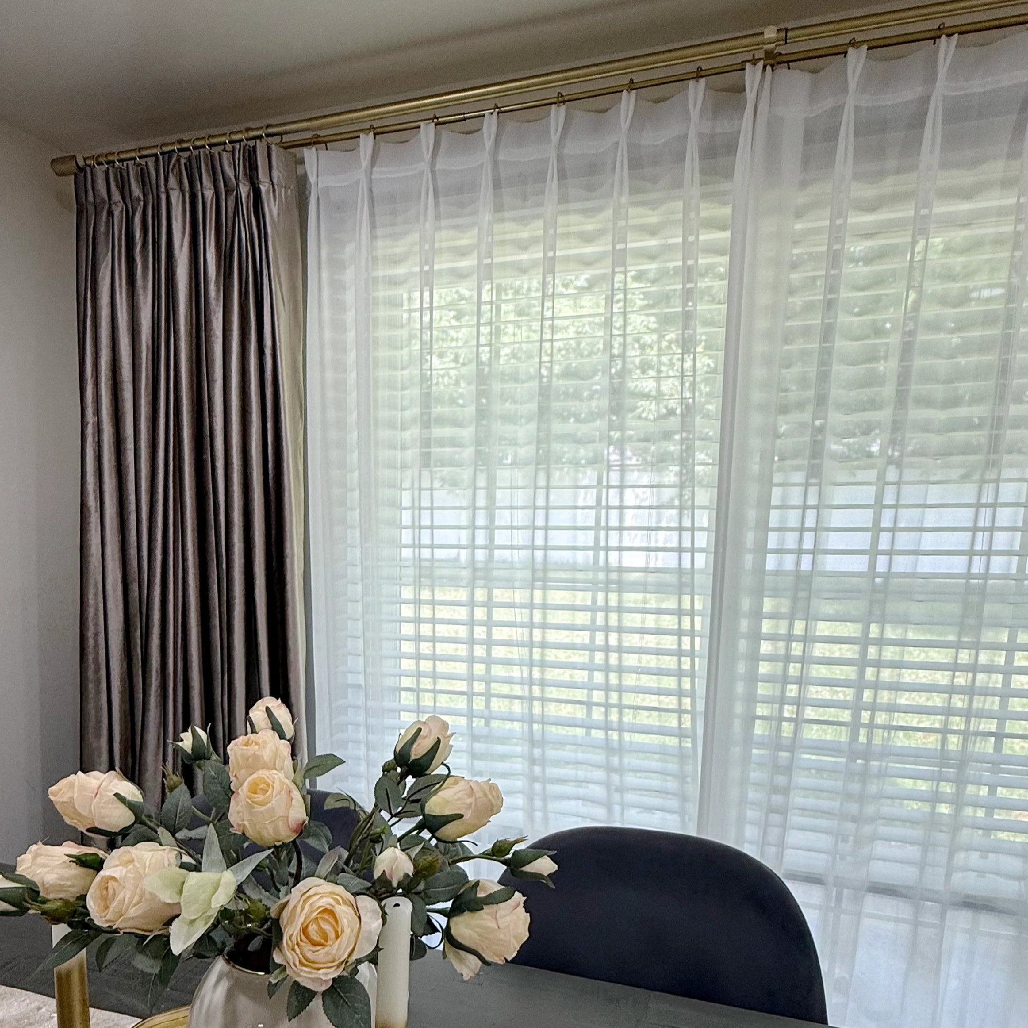 Lisa Extra Long & Wide Semi Sheer Curtains