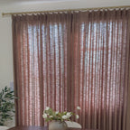 Jasper Extra Long & Wide Dotted Linen Blend Curtains