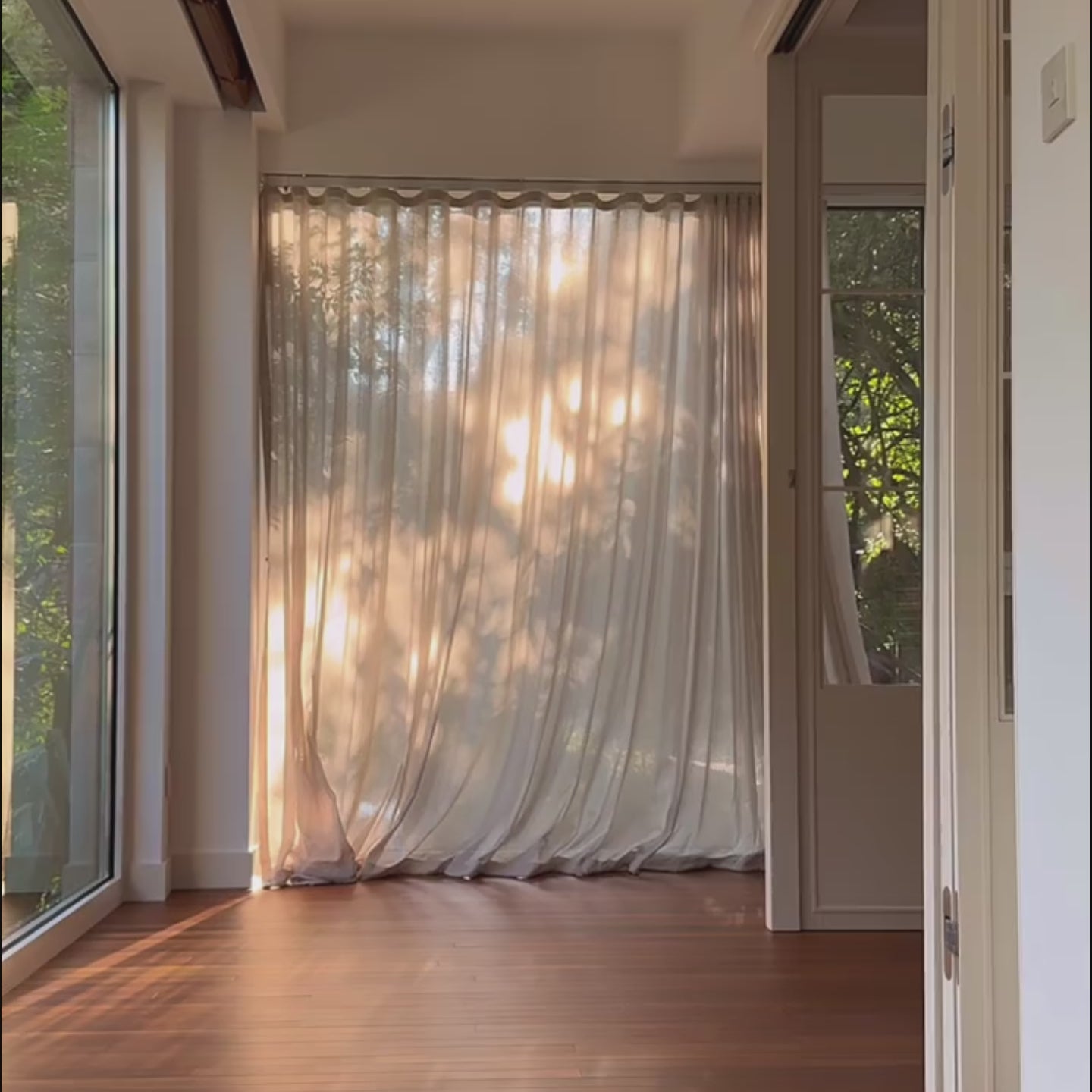 Fern Extra Long & Wide Cotton Semi Sheer Curtains