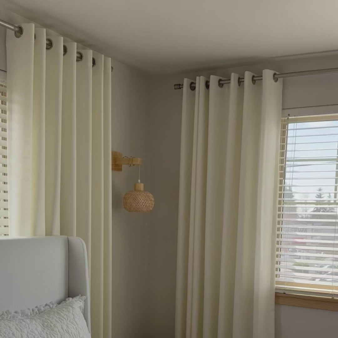 Jasper Dotted Linen Blend Curtains