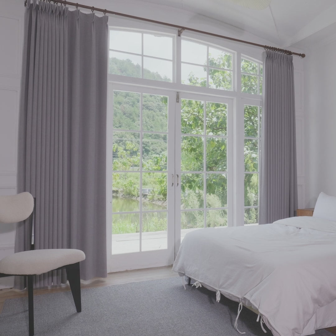Orion Linen Look 100% Blackout Curtains