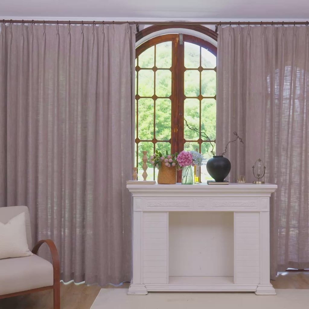 Caleb Custom Curtains Light Coffee Video