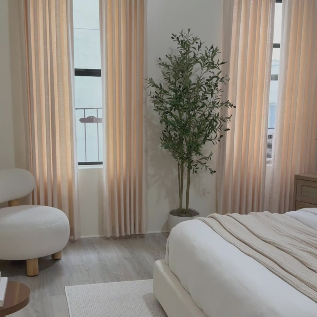 Jasper Dotted Linen Blend Curtains