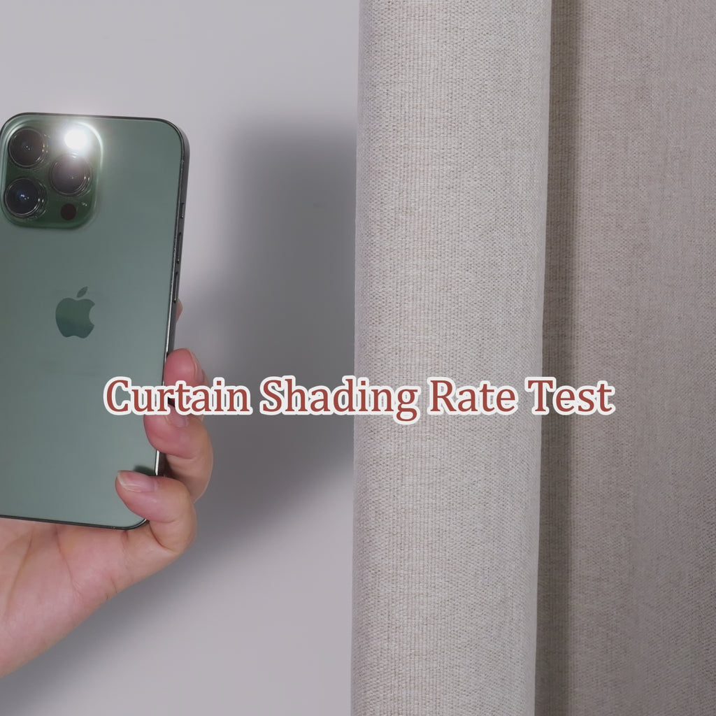 Alex 100% Balckout Linen Look Curtains