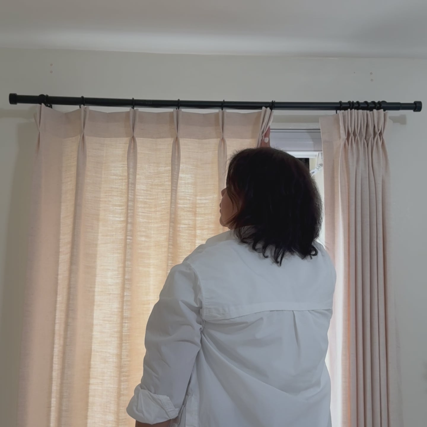 Jasper Dotted Linen Blend Curtains