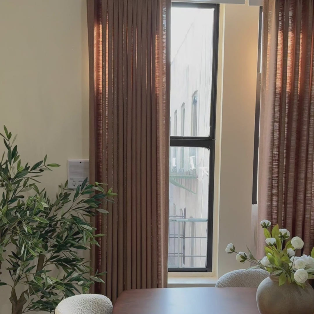 Jasper Dotted Linen Blend Curtains
